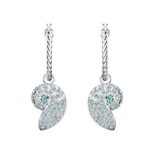 SWA 1:1 Detachable Conch Blue Women Earrings Fashion Drop Earring