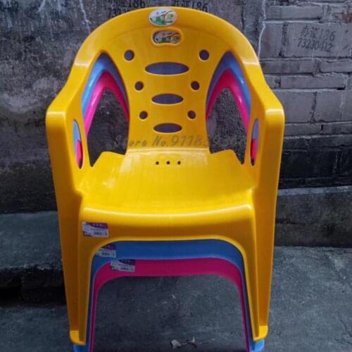 Thickened plastic armchairs/outdoor leisure food stalls adult beach tables and chairs/thickened backrest plastic stools