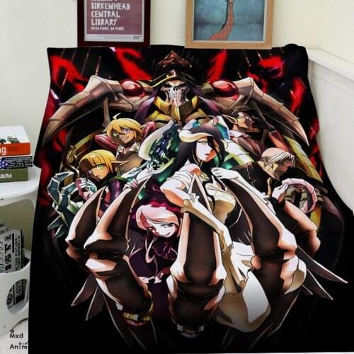 Japan Anime Overlord Albedo Soft Flannel Fleece Throw Blanket Decorative Plane Travel warm Blankets for sofa cosplay fans gifts