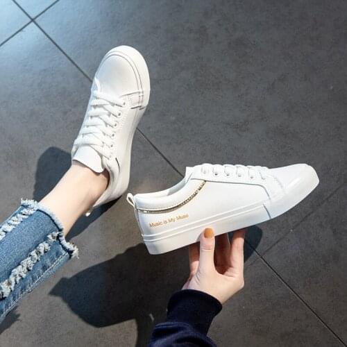 2020 spring and autumn models net red white shoes womens shoes wild flat casual sports shoes new tide shoes