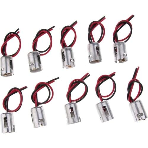 10 Pieces 1156 BA15D LED Bulb Light Double Contact Socket Wire Connectors