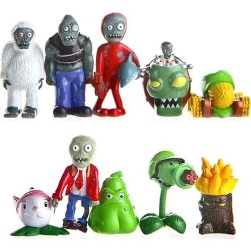 10pcs/lot Hot Game PVZ Plants vs Zombies 2 Plant & Zombies PVC Action Figure Toy Collection Figures Model Toys Doll 3-8cm