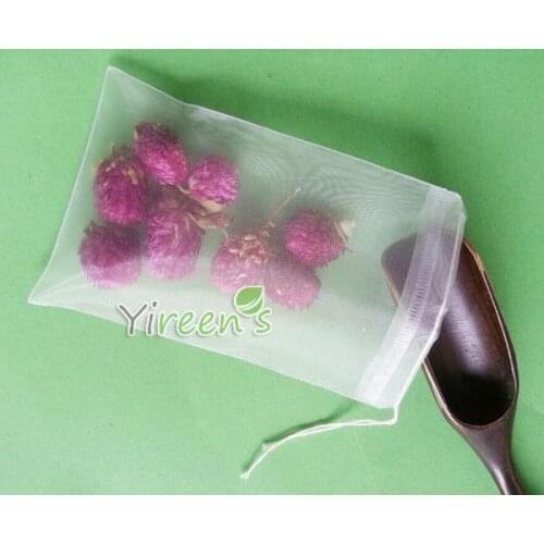 100pcs/lot 80 X 120mm Nylon tea pouches, nylon tea filter bags, Single Strings Half-transparent tea bag, Bags of tea leaf