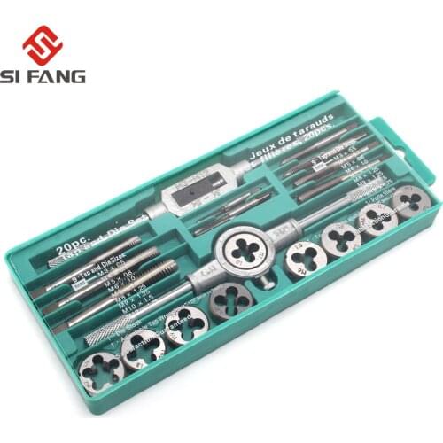 12pcs Alloy Steel Tap and Die Set Metric Tap Wrench Thread Tools Dies Holder for Professional Use Tempered High Carbon Steel