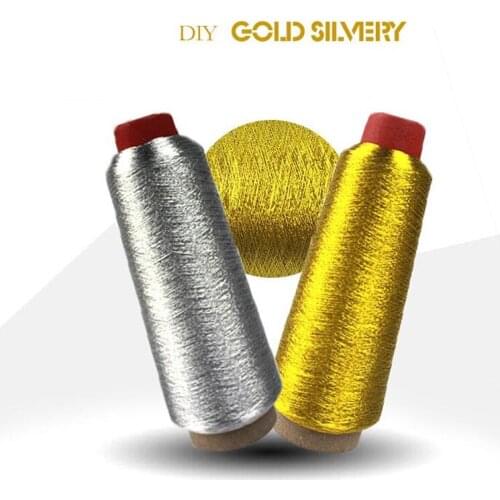 3600M 150D Gold silver line computer cross stitch embroidery thread line textile metallic yarn woven embroidery line 20 colors