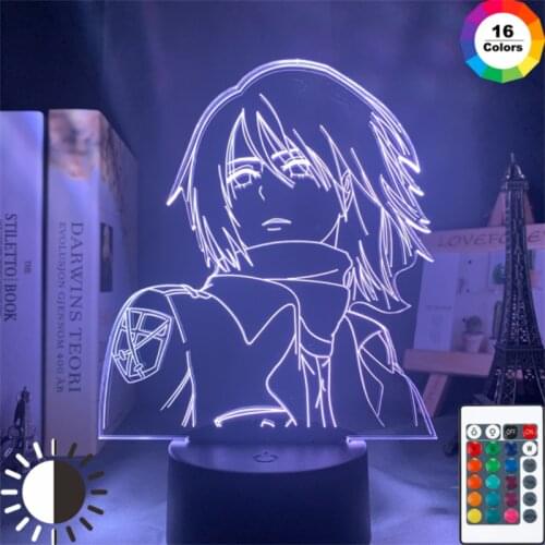 Attack On Giant Series 3D Acrylic Night Light LED Bedside Bedroom Decoration Light Handmade Christmas Gift Colorful Night Light