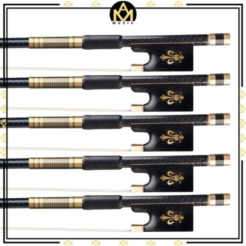 5 Pcs 4/4 Grid Carbon Fiber Violin Bow 4/4 Violin/Fiddle Bow Ebony Frog Sheepskin Wrapped