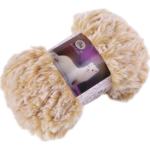 50g/Ball DIY Fluffy Plush Chunky Knitting Yarn Hand-Woven Crochet Velvet Thread F3MD