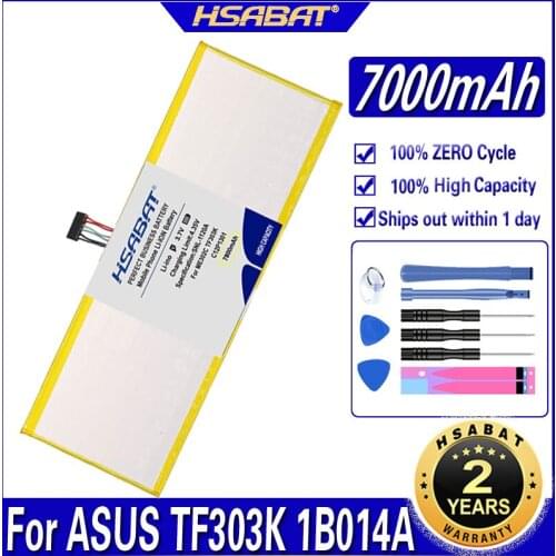HSABAT C12P1301 7000mAh Laptop Battery for ASUS For MEMO PAD K00A (ME302C) MemoPad 10.1" TF303K 1B014A Batteries