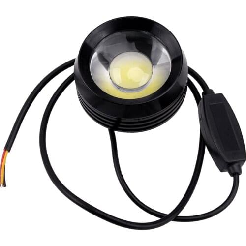 Car Truck DRL Daytime Running Driving Light Fog Lamp Round Angel Eyes Halo White COB 12-24V 18W