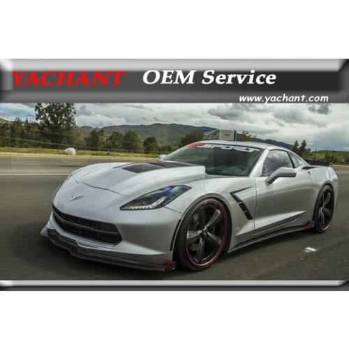 Car-Styling FRP Fiber Glass Bodykits Side Skirt Fit For 14-15 Corvette C7 RK-Sports Style Side Skirts Extension Underboard