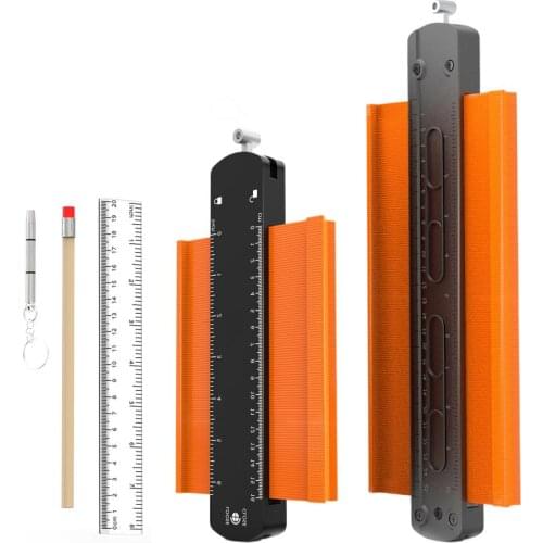 Lock Wider Contour Gauge Profile Tool Alloy Edge Shaping Wood Measure Ruler Laminate Tiles Meethulp Woodworking Gauge