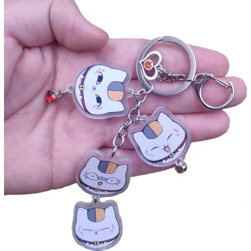 Natsume Yuujinchou Book of Friends Cat Teacher Acrylic Pendant Keychain For Key Ring Child Student Love Classic Anime Jewelry