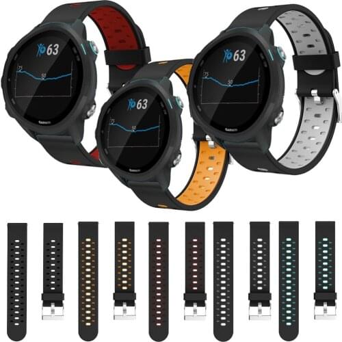 Colorful strap for Garmin Forerunner 245 245M 645 Bracelet for Galaxy Watch3 41mm/Amazfit GTS 2/GTR 42mm silicone Smart Straps
