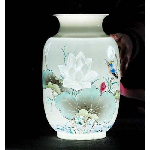 Jingdezhen Hand-painted Ceramic Vase exquisite Vintage Vase Desk Accessories Crafts Traditional Ancient Porcelain Collection