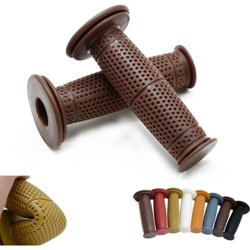 7/8" 22mm Motorcycle Hand Grips Retro Handle Rubber Bar Gel Grip for Vespa GTS 300 Piaggio Triumph Street Scrambler Moto Guzzi