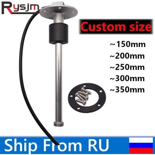150/200/250mm 0-190 ohm Fuel Level Meter Sensor Water Level gauge Sensor fit marine boat car truck Oil Liquid Tank Fuel Level