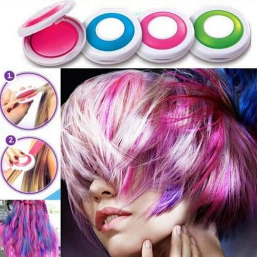 4 Colors Hair Dye Non-Toxic Washable Temporary Hair Color Hair Chalk Powder Non-Toxic Hair Dye For Kids Birthday Christmas Gifts