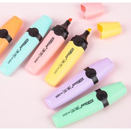 6Pcs Creative High Capacity Mini Highlighter Hand Account Pen Child Gift Marker Pen Office&School Supplies Wholesale