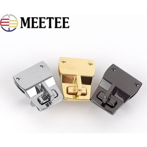 Meetee 2/5pcs 34X43mm Metal Bags Lock Clasp Female Handbag Twist Locks Buckles DIY Luggage Hardware Closure Replace Accessories