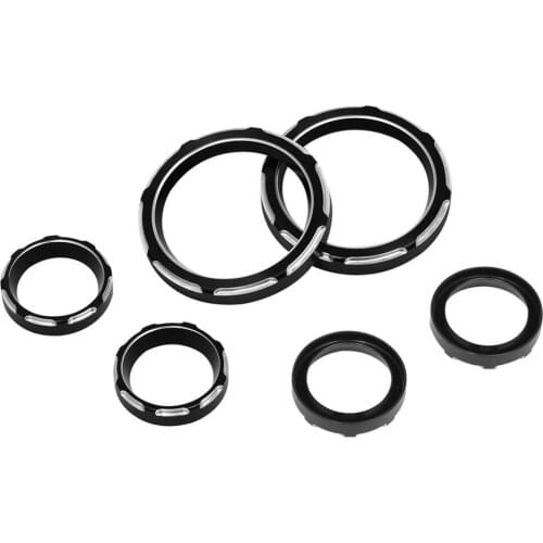 Motorcycle 4" Speedometer 2" Gauge Burst Bezel Kit For Harley Electra Street Glide 1996-13