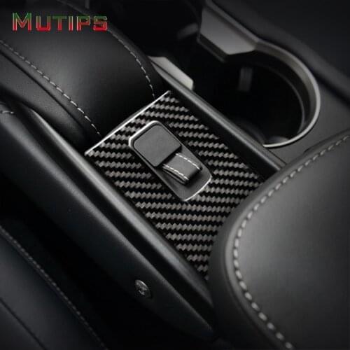 Mutips Car Gear Shift Armrest Box Panel Cover Trim Frame Carbon Fiber Sticker Accessories For Lexus NX 200 200t 300h 2014-2019