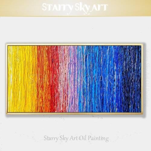 New Painting Handmade Rich Colors Abstract Knife Painting Textured Paint Pop Fine Art Colorful Modern Abstract Acrylic Painting