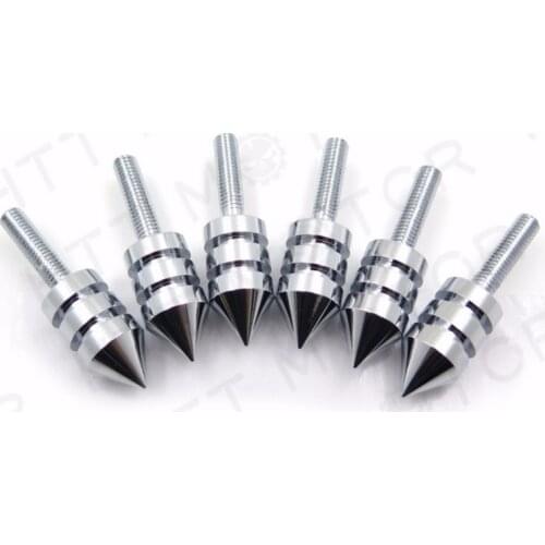 Aftermarket free shipping motorcycle parts Motorcycle Windscreen Chrome Spiked Bolt Kit Well Nuts Bolts Set Washers Screws