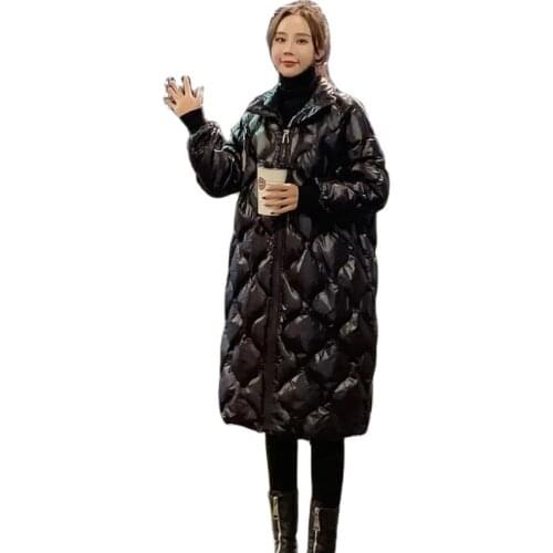 Parka Women New Winter Down Jacket Stand Callor Women Coat Long Cotton Padded Outwear Female Parkas Thick Female Basic Coats 724