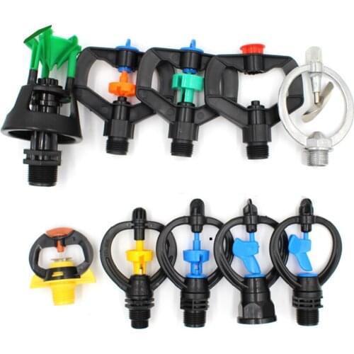 360 degree 1/2'' 3/4'' Female Male Threaded Rotating Garden Sprinkler for Home Garden Agriculture Irrigation Nozzle
