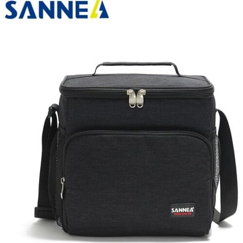 SANNE 2020 New Design 9L Lunch Bag Insulated Shoulder Strap and Portable Bag for Food Waterproof Lunch Box Thermal Reusable Bag