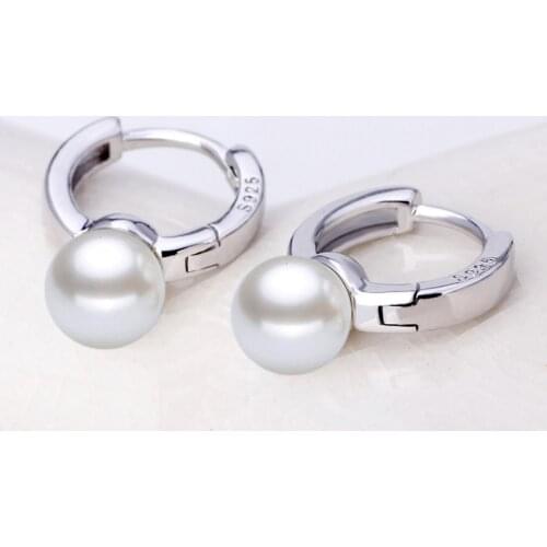 925 Sterling Silver Exquisite Pearl Pendant Hook Earrings For Women Wedding Jewelry Gifts Dropshipping S-E171