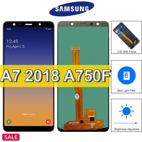 6.0'' For Samsung A750 LCD For Samsung Galaxy A7 2018 Display SM-A750F A750F A750 LCD Touch Screen Digitizer Assembly 100% Test