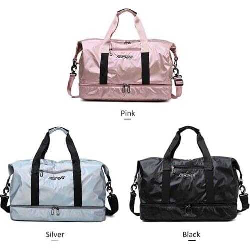 Outdoor travel bag waterproof Oxford cloth hand luggage bag trend large capacity storage bag dry wet separation fitness bag