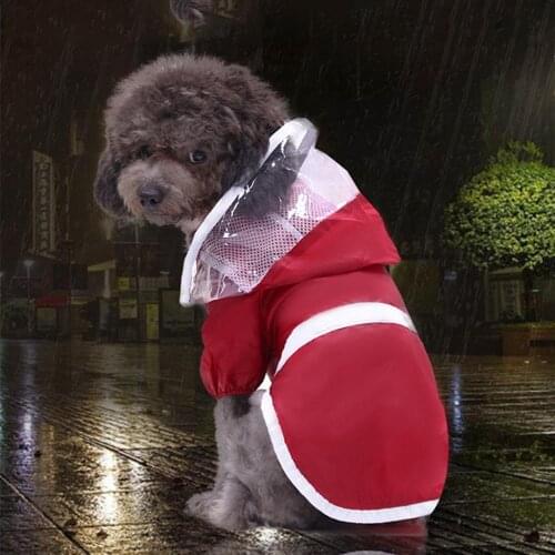 Pet Dog Waterproof Raincoat Jumpsuit Reflective Rain Coat Sunscreen Dog Outdoor Clothes Jacket for Small Dog Pet Supplies