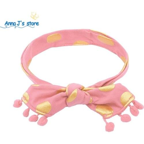 AP-022 Baby girls Tie Knot Headband Knitted Cotton tassels children Girls hair bands Turban bows for girl Headbands Summer Style