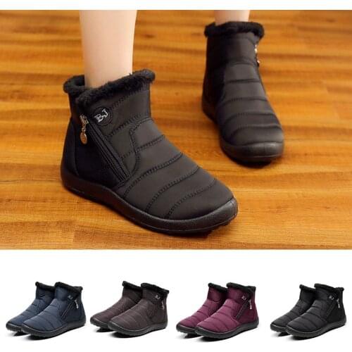 Women Boots 2021 Winter Shoes Men Snow Boots With Plush Inside Botas Mujer Waterproof Plus Size 43 Winter Boots Female Booties
