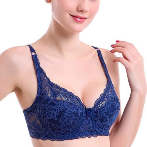 Female Push Up Bra Summer Thin Breathable Sexy Lace Lingerie Brassiere Fashion Stretch Adjustable Strap Pure Color Plus Size Bra