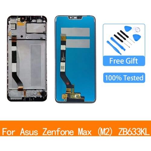6.26" For Asus Zenfone Max M2 ZB633KL/ZB632KL X01AD LCD Display Screen+Touch Panel Digitizer Frame For ZB633KL