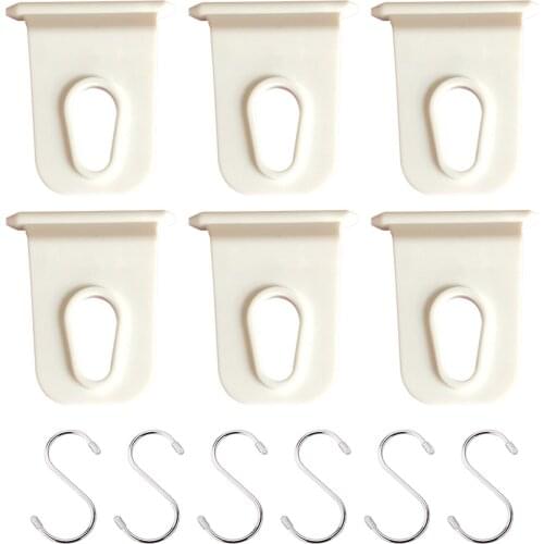 6pack Clothes Hanger Drying Awning Hook Set Clip Outdoor Motorhome Caravan Easy Install Space Saving RV Accessories Light Holder