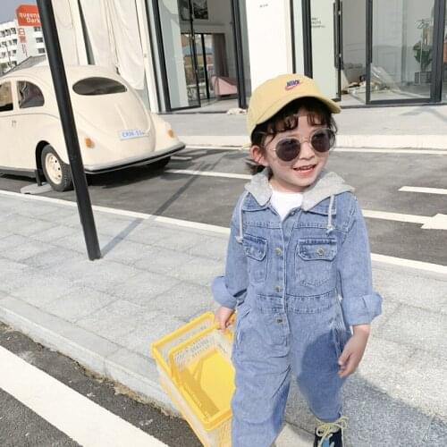 Baby Girl Jumpsuits 2020 Spring Autumn New Toddler Girl Playsuits Kids Girl Debim Casual Bodysuits Childrens Outwear Suit 2-7Y
