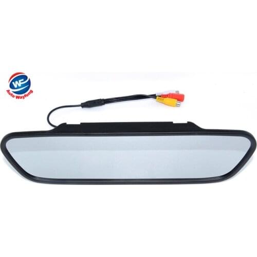 Hot!!!High resolution 4.3" Color TFT LCD Car Rearview Mirror Monitor 4.3 inch 16:9 screen DC 12V car Monitor for DVD Camera VCR