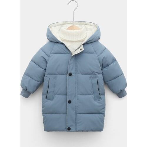 Russian Kids Childrens Down Cotton Outerwear Winter Clothes Teen Boys Girls Cotton-Padded Parka Coats Thicken Warm Long Jackets