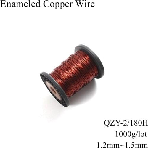 1.2mm 1.25mm 1.3mm 1.35mm 1.4mm 1.45mm 1.5mm QZY-2/180H Enameled Copper Wire Magnetic Enamel Coil Wires Winding Magnet Cable