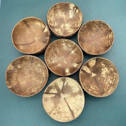 Natural Coconut Bowl Spoon set Creative Coconut Shell Fruit Salad Noodle Rice Bowl Wooden bowl Tableware restaurant kitchen