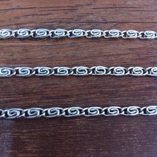 Gothic Width 4.5mm Never Fade Stainless Steel Curb Chain Silver Color Waterproof Men Cuban Necklace 5/10/20 Meter Wholesale