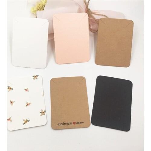 100pcs Colorful Kraft Necklace&Pendant Packaging Sale Card ,For Exquisite Jewelry Gift Jewelry Display,Accept Customize Logo