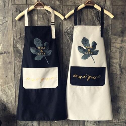 Hot-1 Piece of Waterproof Polyester Bib Apron Female Adult Bib Home Cooking Roasting Coffee Shop Cleaning Apron