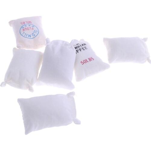 Dollhouse Miniature 1:12 Doll House DIY Hut Doll House Mini Food Accessories Model 6 Bags Flour For Kids Pretend Play Toys