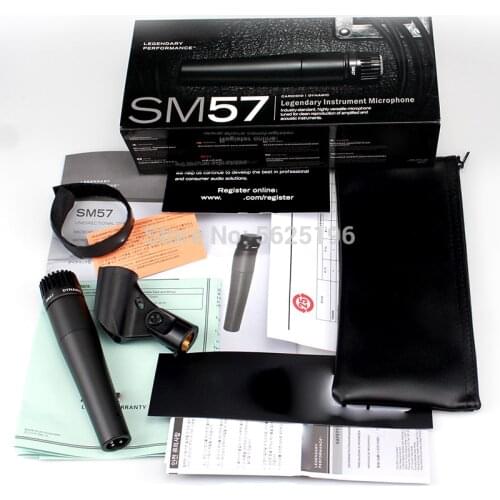 SM57 Instrument Drum Musical-Microphone Mic Dynamic for Guitar Amp, Bass Amp, Saxophone, Trumpet or Drums in stage and studio